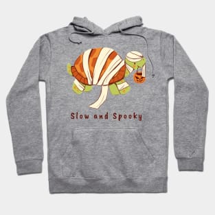 Slow And Spooky Halloween Spooky Mummy Tortoise Trick Or Treat Festive Design Hoodie